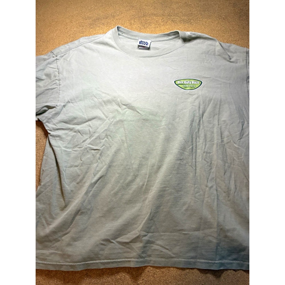 Old Guys Rule 2XL Men's Gray Crew Neck Short Sleeve Preshrunk Graphic T-Shirt